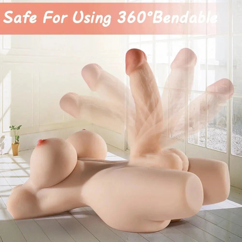 Flesh tone busty shemale silicone doll torso, photo 8