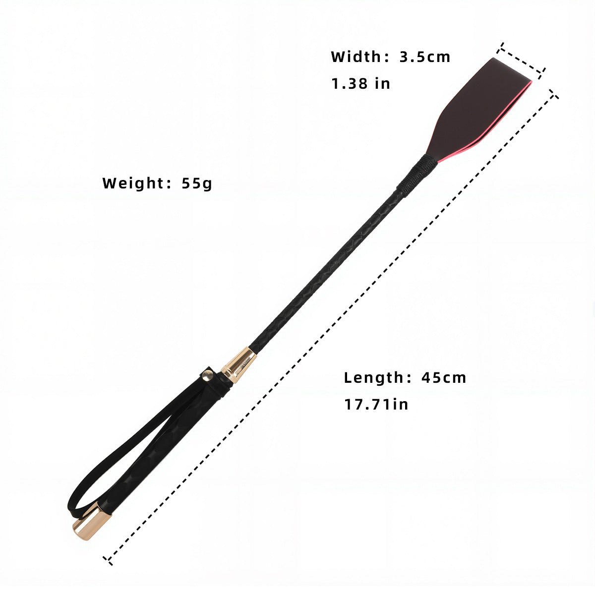 Burgundy butterfly pu leather paddle, photo 10