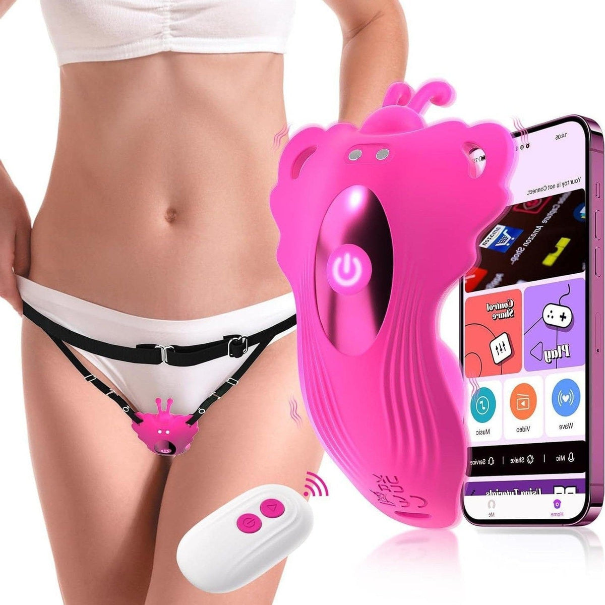 Rose red butterfly panty vibrator, photo 3
