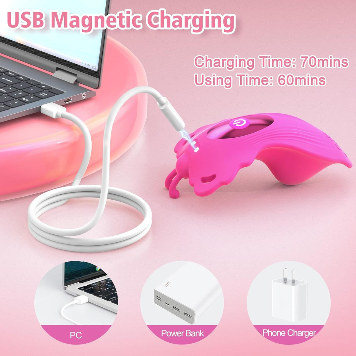 Rose red butterfly panty vibrator, photo 9