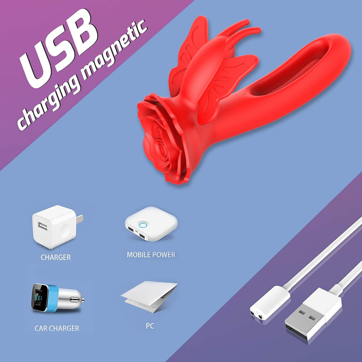 Butterfly rose rabbit vibrator, photo 7