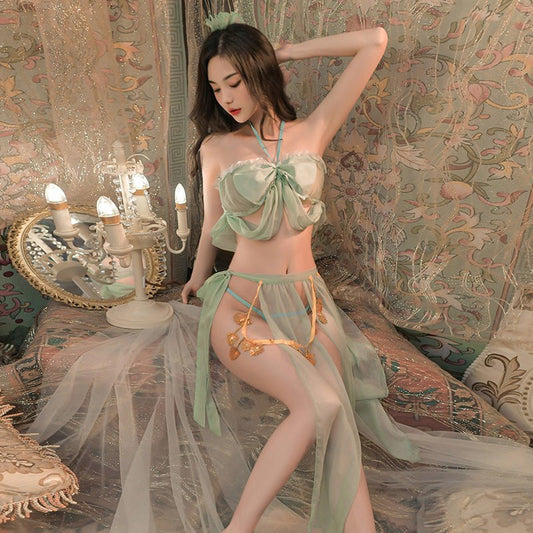 Butterfly strap sheer mesh cheongsam dress, photo 2
