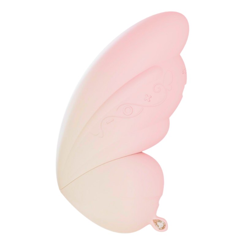 Pink butterfly wing clitoral suction vibrator
