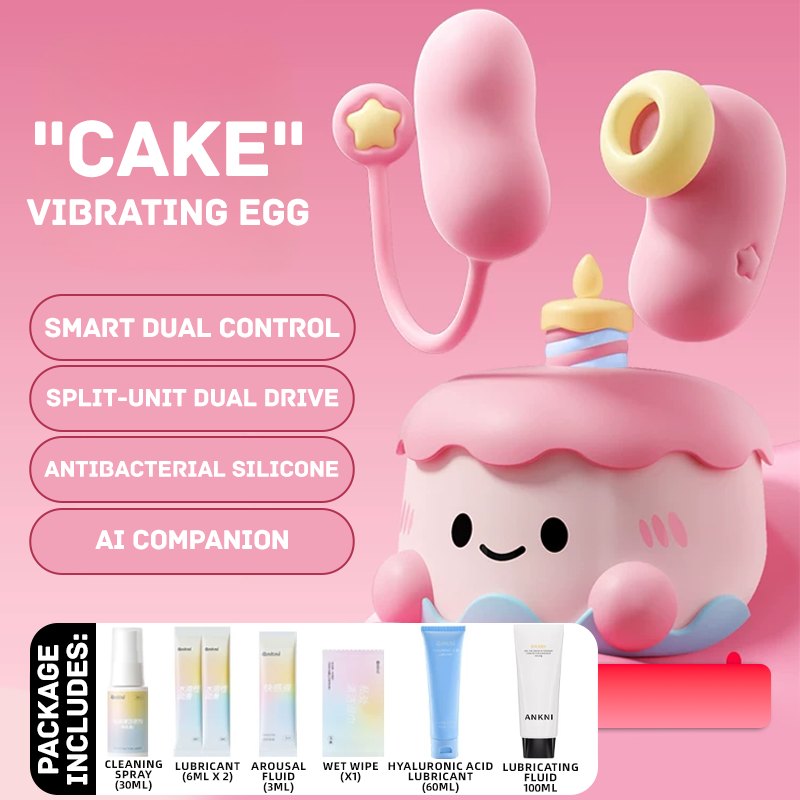 Pink cake-shaped suction egg vibrator set, photo 8