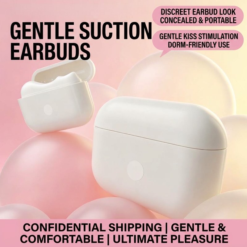 Cream bunny cake earbud-case clitoral suction vibrator, photo 3