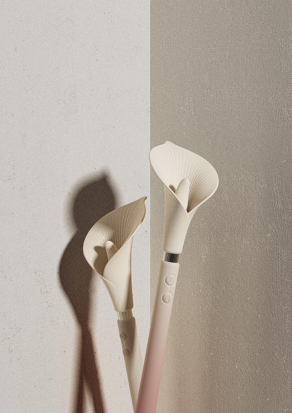 Calla lily-shaped dual-motor wand vibrator, photo 2