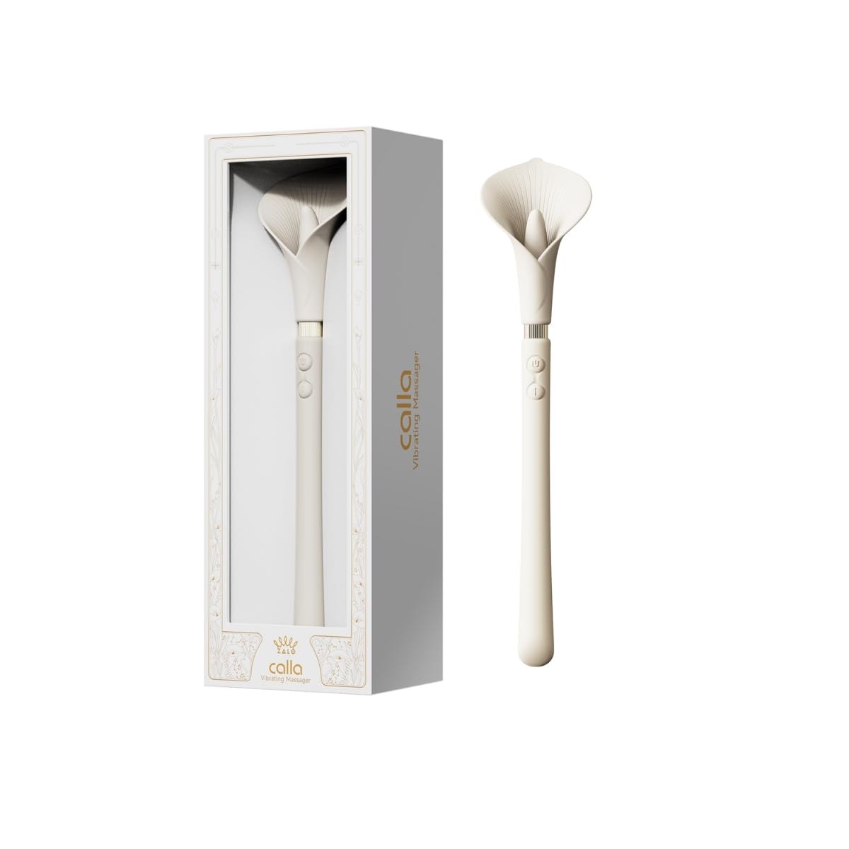 Calla lily-shaped dual-motor wand vibrator, photo 9