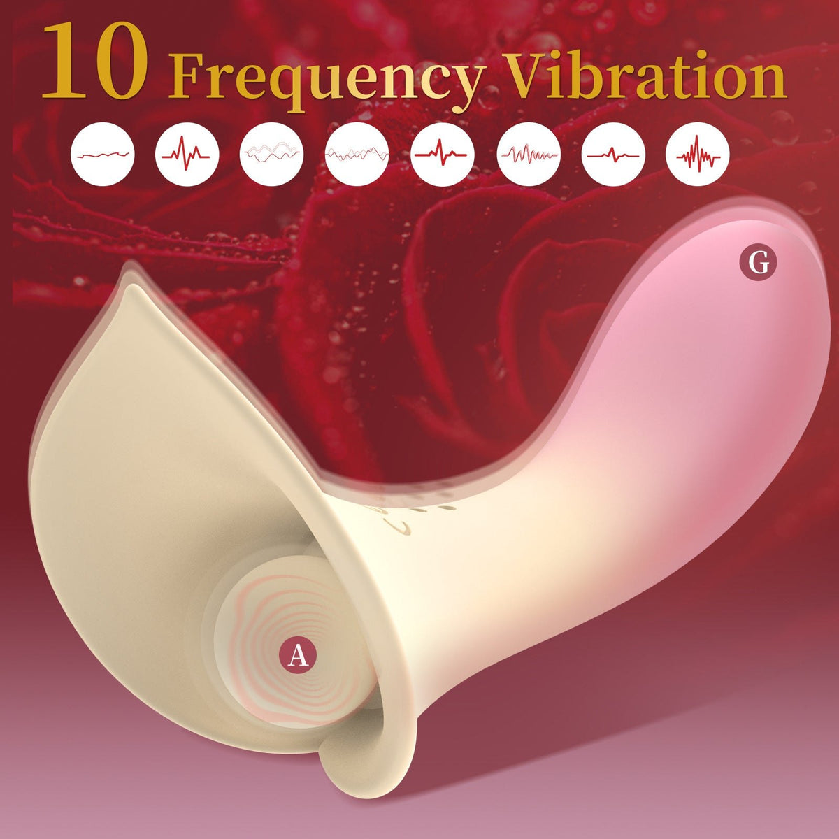 Gradient pink calla lily clit vibrator, photo 2