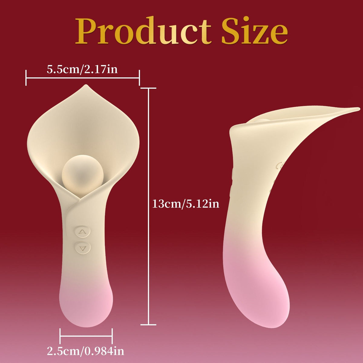 Gradient pink calla lily clit vibrator, photo 6