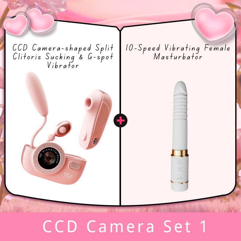 CCD Camera Set 1 camera-shaped clit suction and G-spot vibrator