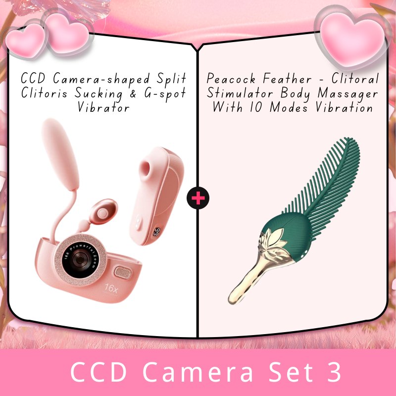 CCD Camera Set 3 camera-shaped clit suction and G-spot vibrator