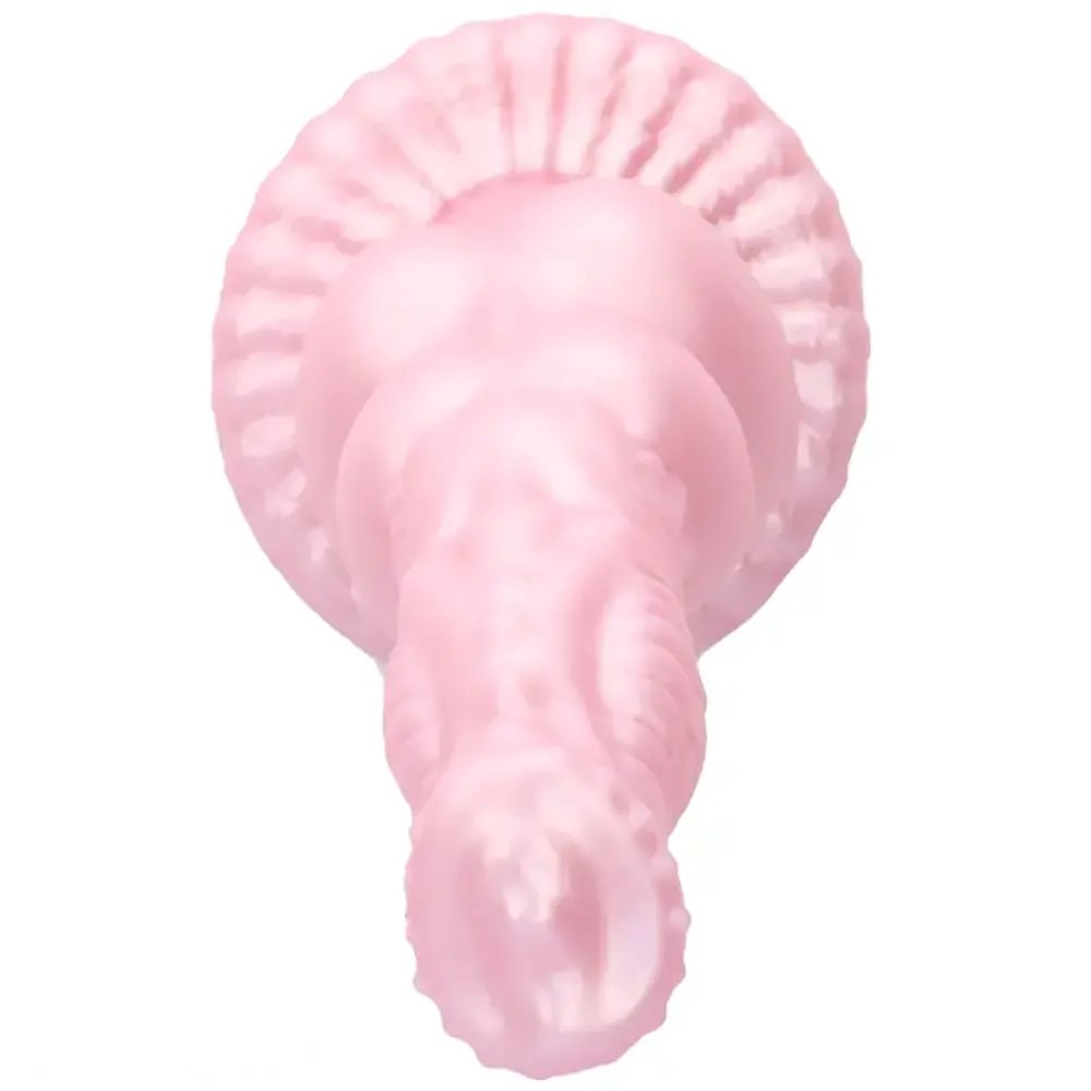 Pink silicone canine knot animal dildo, photo 11