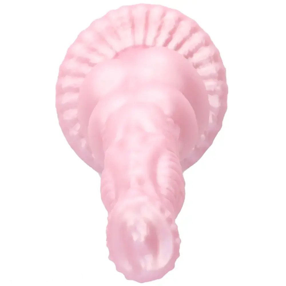 Pink silicone canine knot animal dildo, photo 3