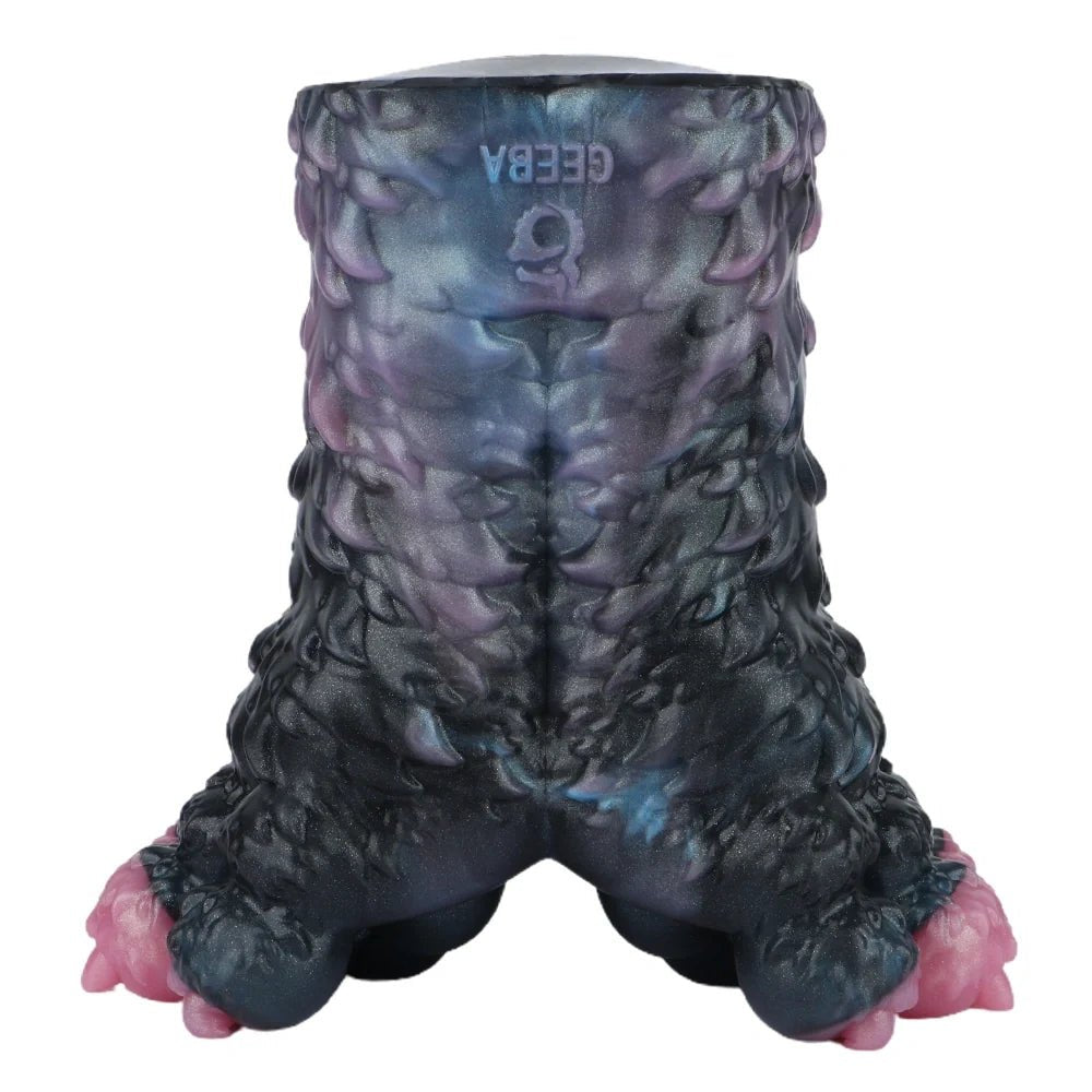 Midnight black canine paw masturbator with pink pads, photo 4
