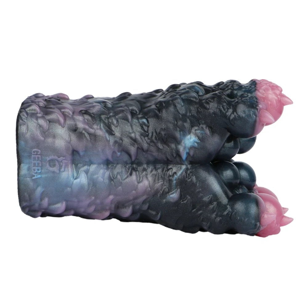 Midnight black canine paw masturbator with pink pads, photo 8