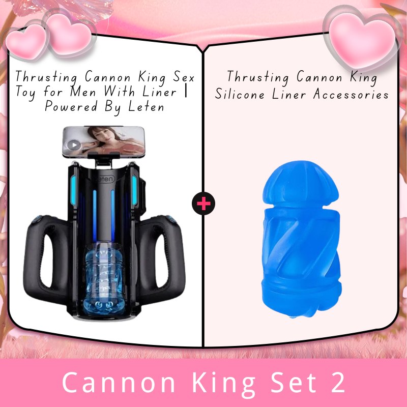 Cannon King Set 2 cannon king thrusting masturbation machine with phone mount
