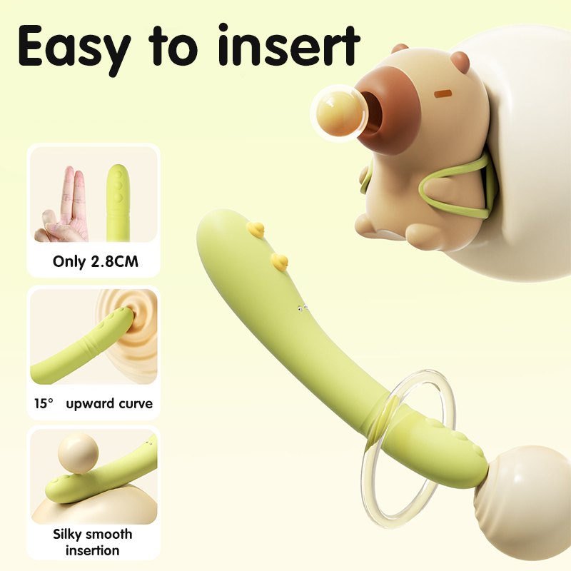 Green capybara rabbit G-spot vibrator, photo 5