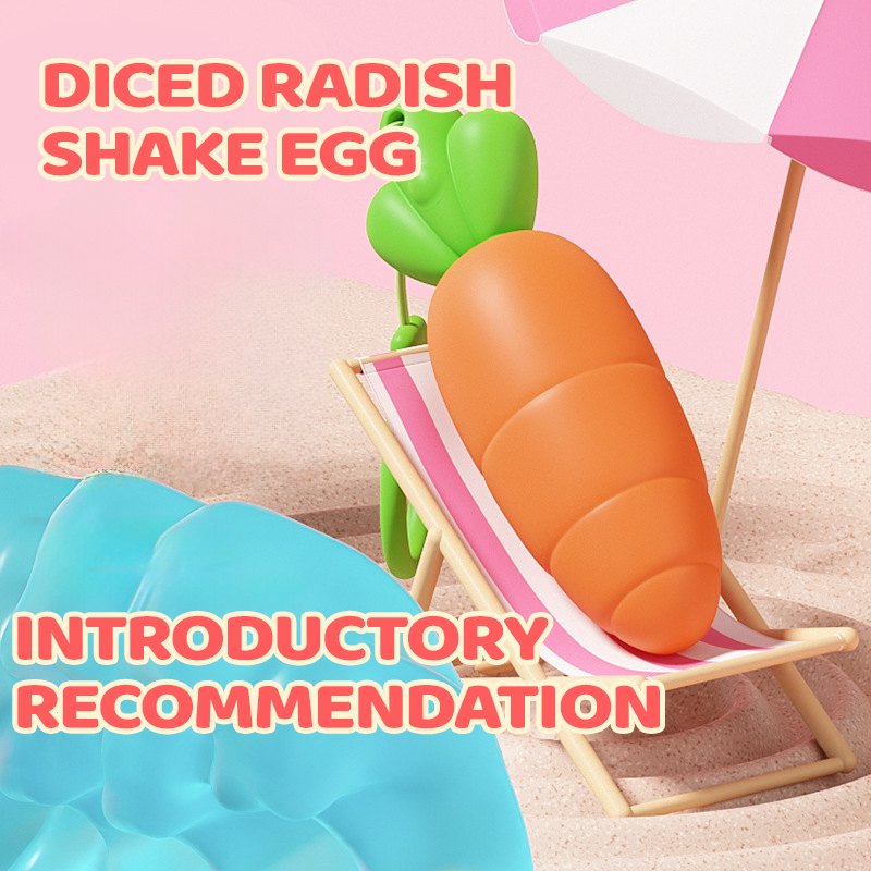 Orange carrot-shaped silicone clit stimulator, photo 4