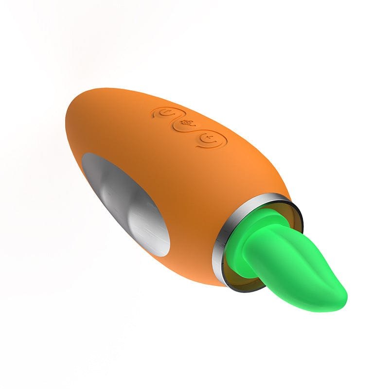 Orange and green carrot-shaped nipple sucker, photo 10