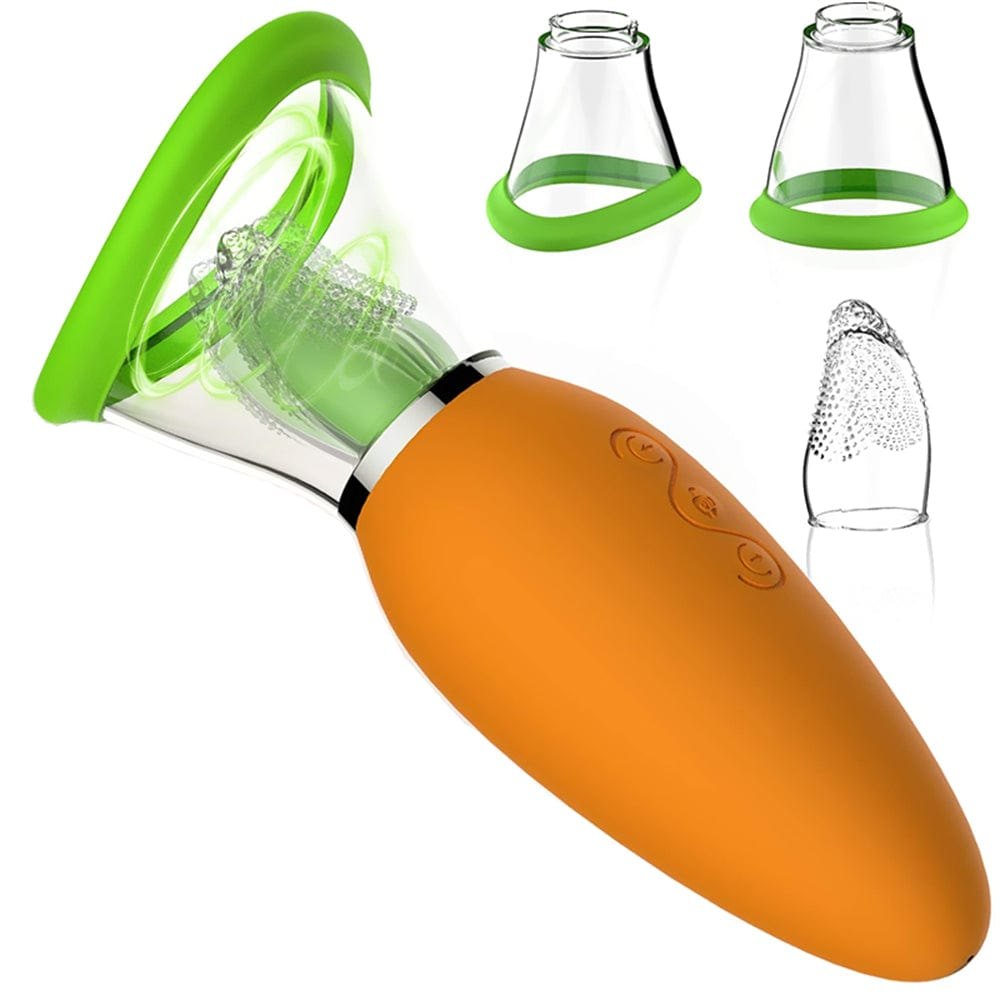 Orange and green carrot-shaped nipple sucker, photo 5