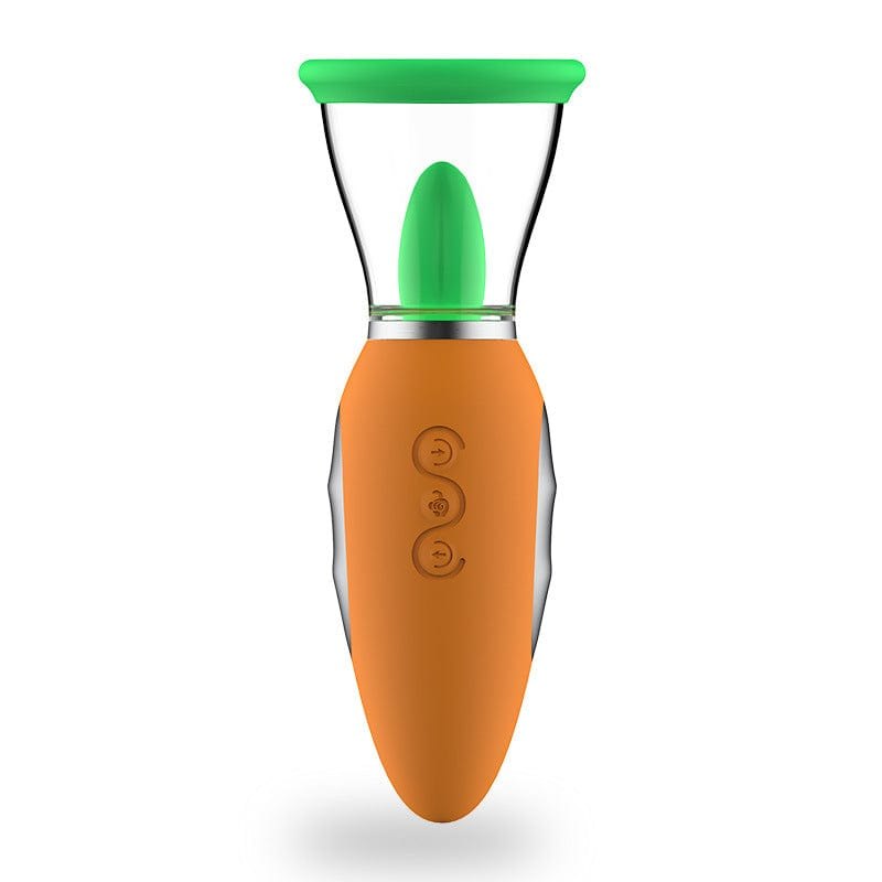 Orange and green carrot-shaped nipple sucker, photo 7