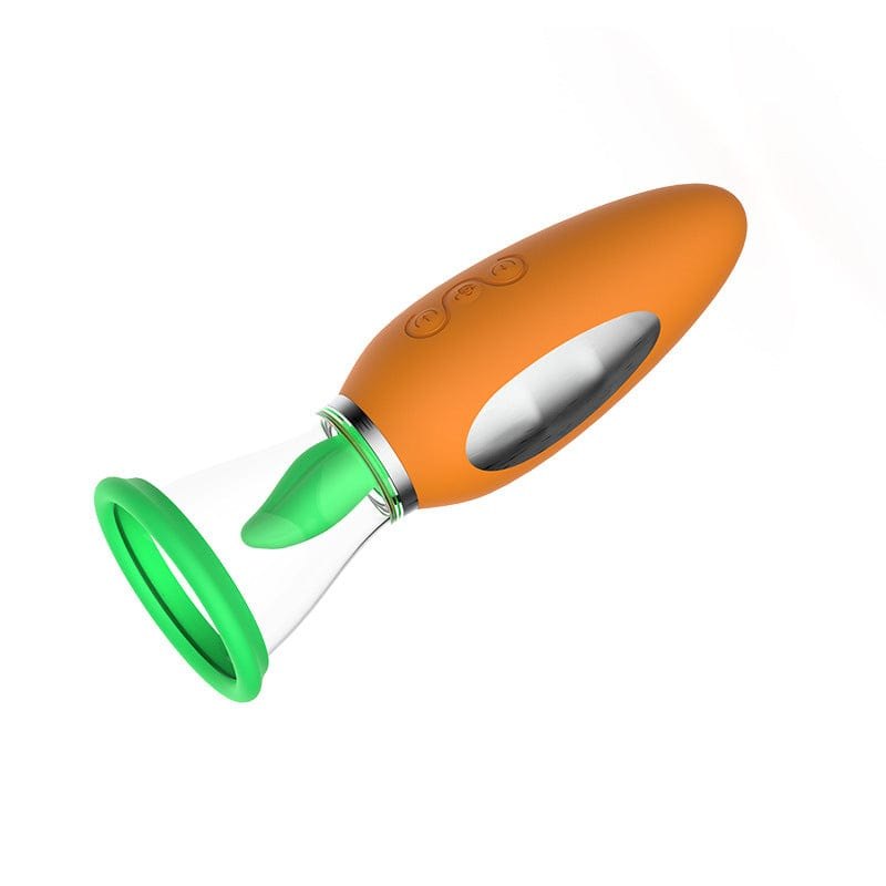 Orange and green carrot-shaped nipple sucker, photo 9