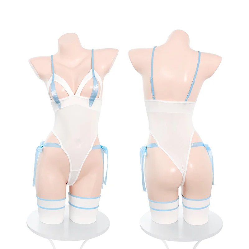 Cat cosplay open crotch bodysuit set, photo 9