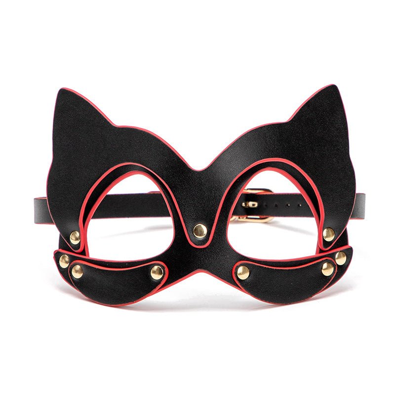 Cat ear leather bondage mask, photo 2