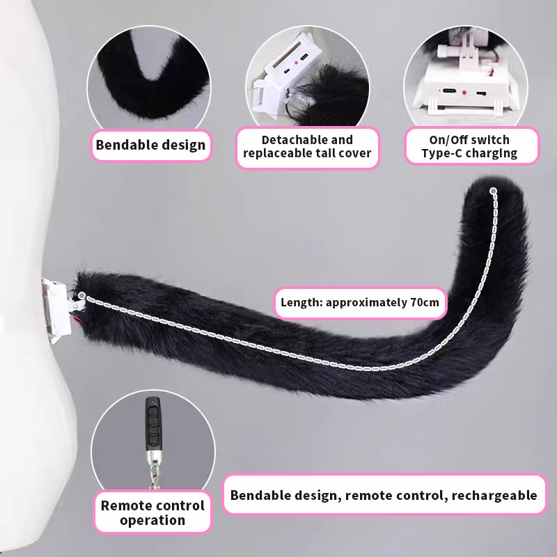 Cat ears headband and tail cosplay set, photo 10