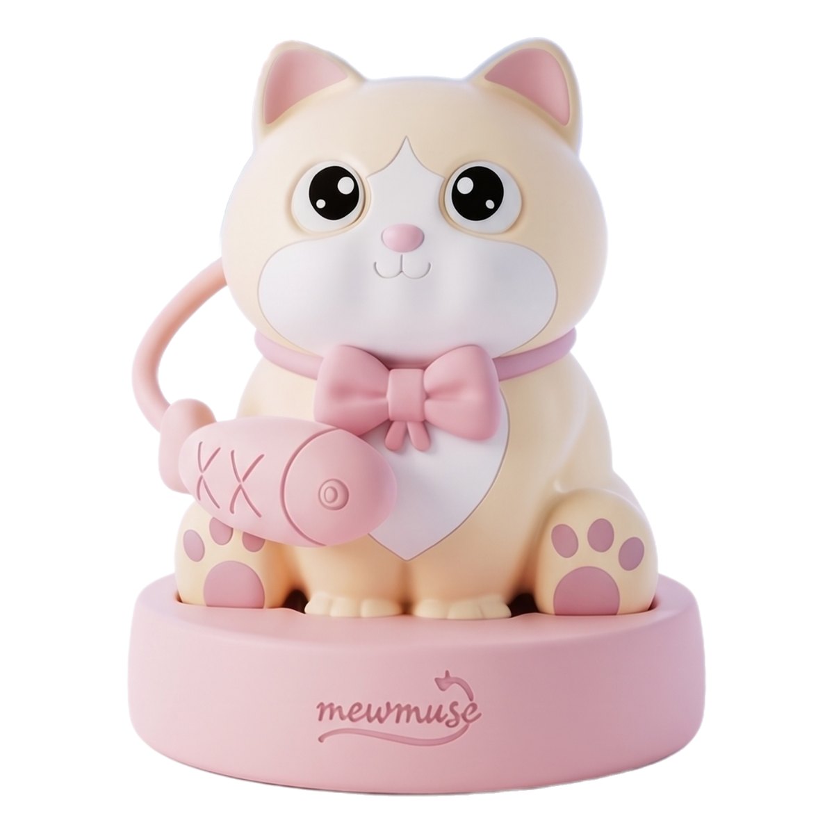 Pink and cream cat-shaped suction and G-spot vibrator, photo 1