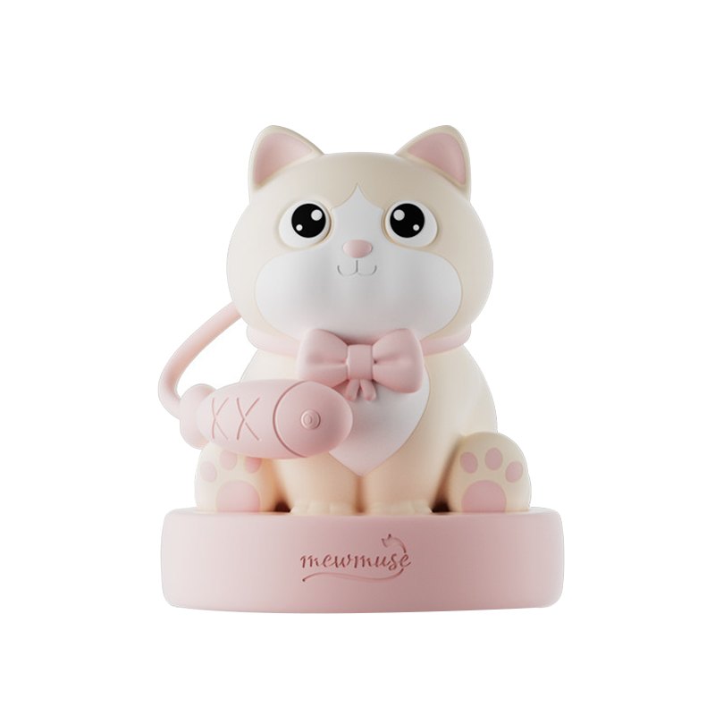 Pink and cream cat-shaped suction and G-spot vibrator, photo 6