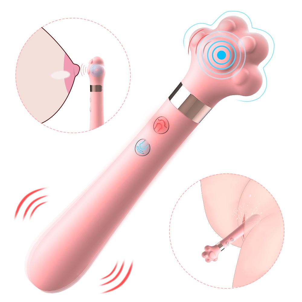 Pink cat paw clitoral vibrator, photo 1