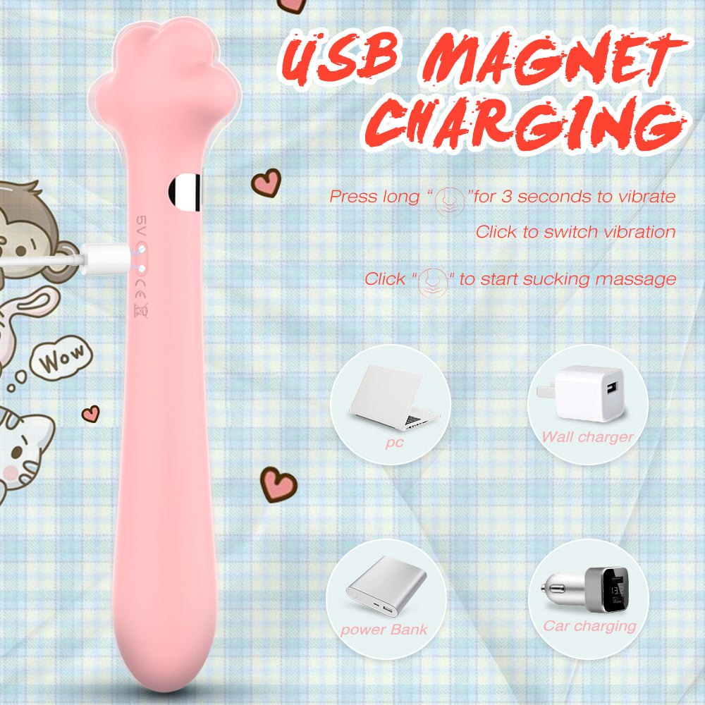 Pink cat paw clitoral vibrator, photo 7