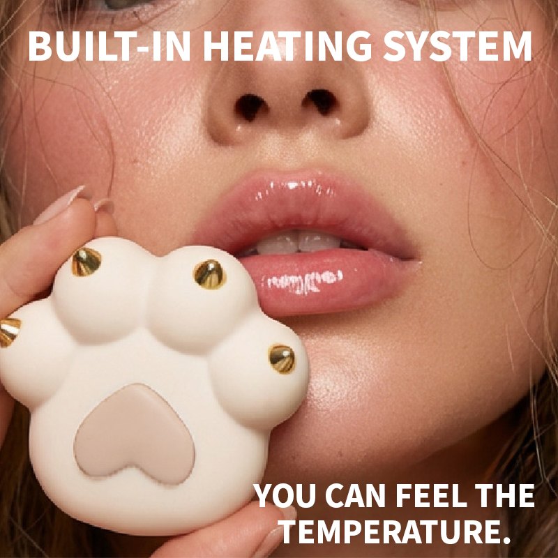 Khaki cat paw heating vibrating massager, photo 4