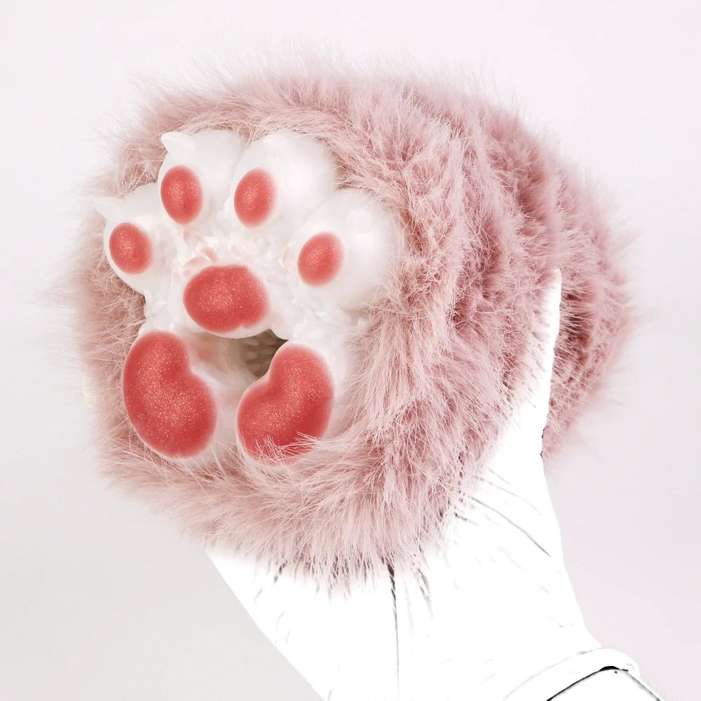 Rose mauve fur cat paw masturbator, photo 3