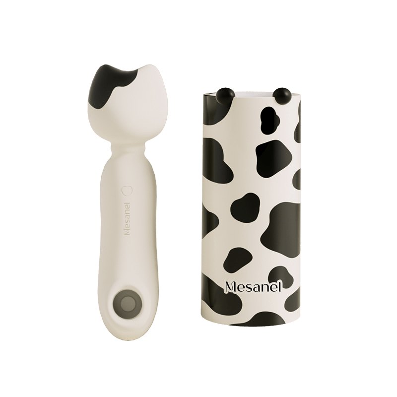 Black and white cat shaped silicone suction vibrator, photo 2