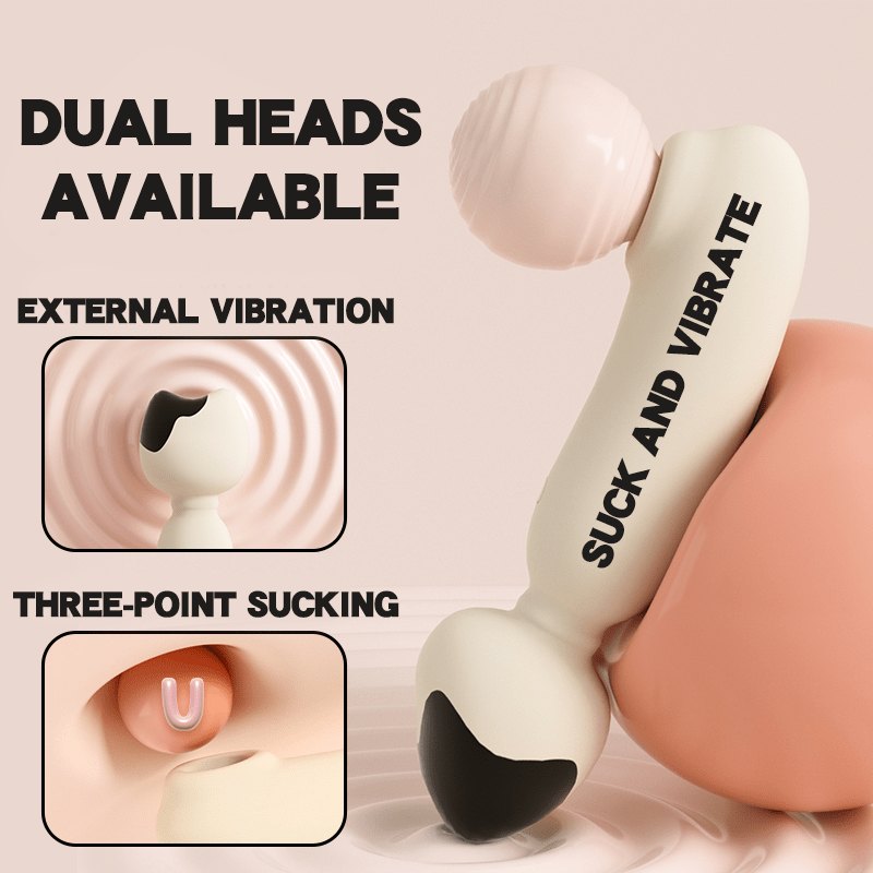Black and white cat shaped silicone suction vibrator, photo 3