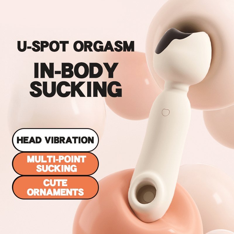 Black and white cat shaped silicone suction vibrator, photo 4