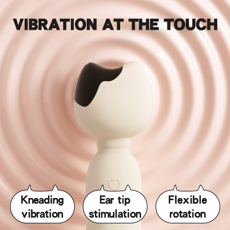 Black and white cat shaped silicone suction vibrator, photo 7