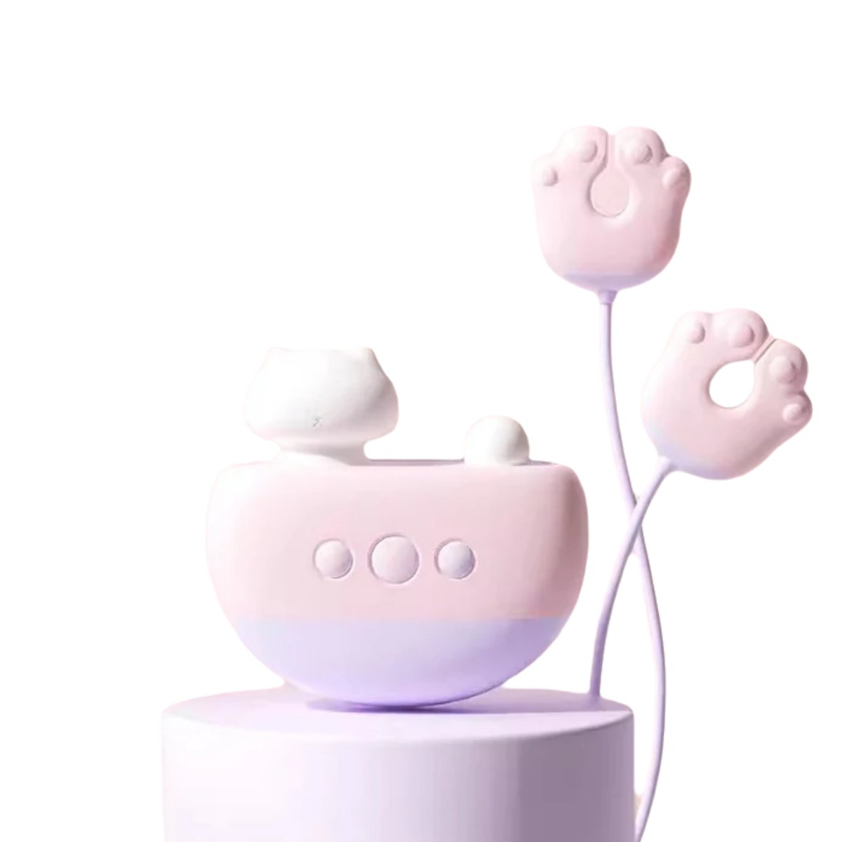 Pink cat-shaped suction vibrator, photo 1