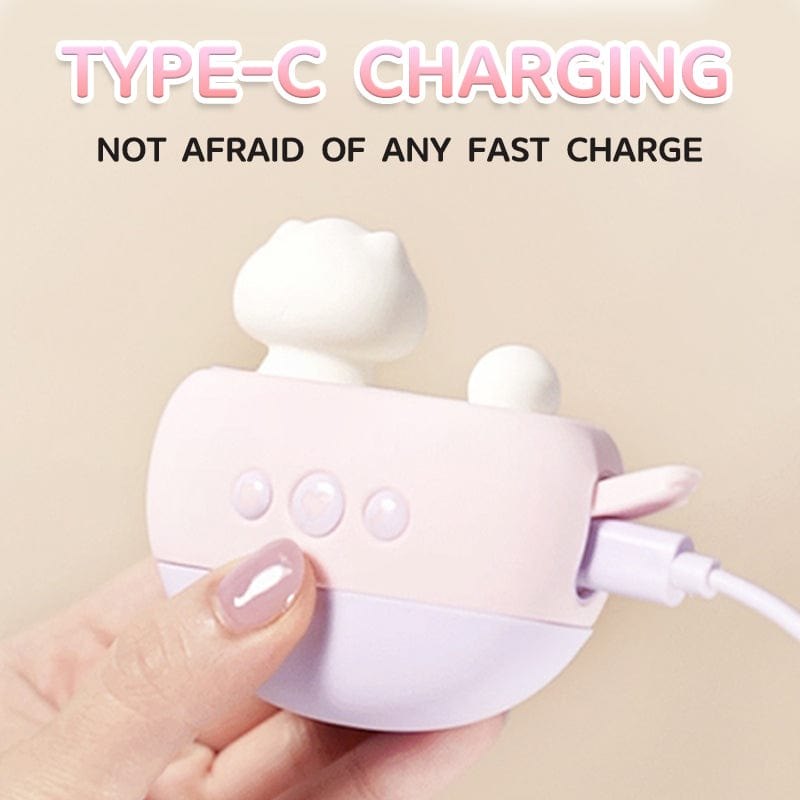Pink cat-shaped suction vibrator, photo 3