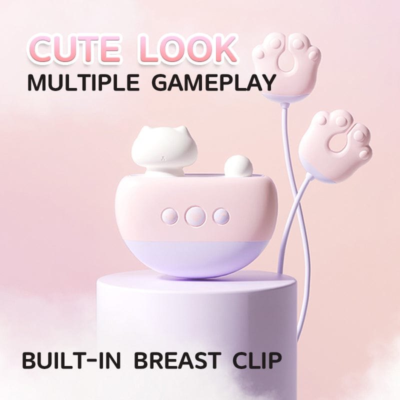 Pink cat-shaped suction vibrator, photo 6
