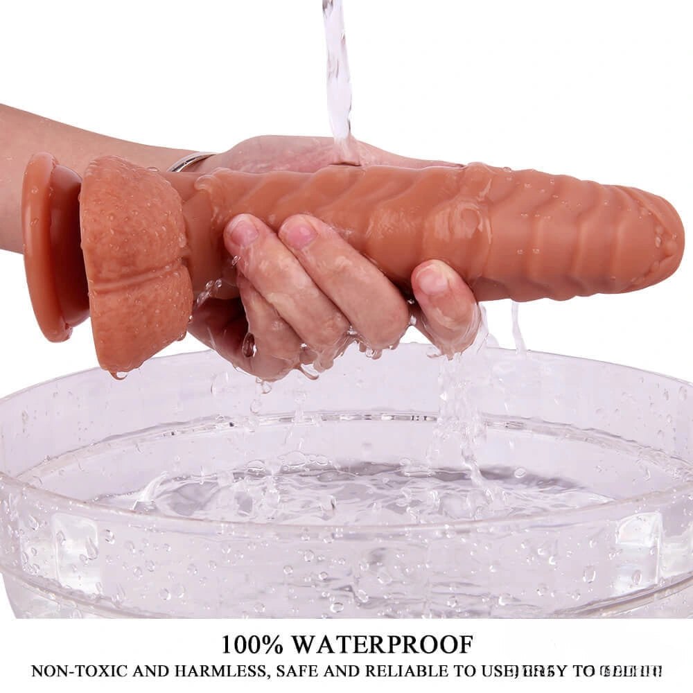 Ribbed caterpillar-texture fantasy dildo, photo 14