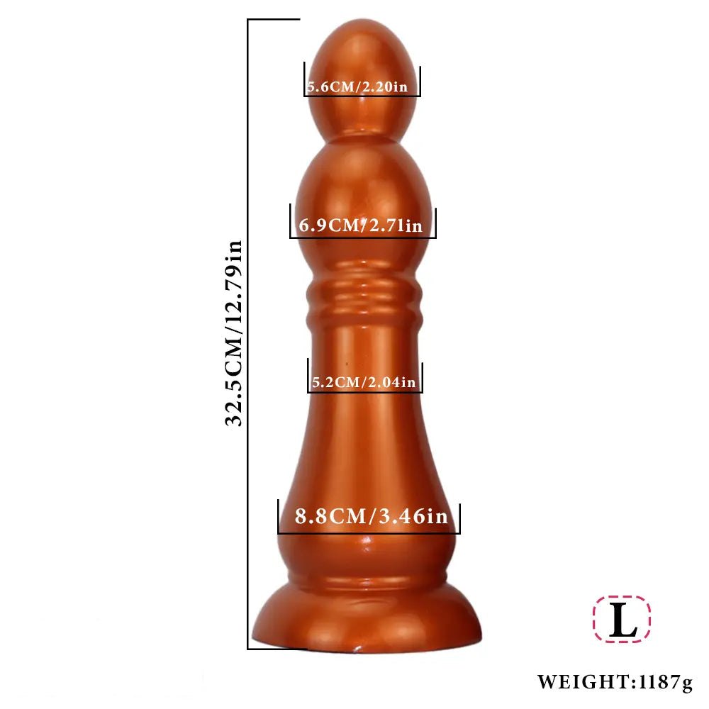 Gold chess-piece graduated plug set