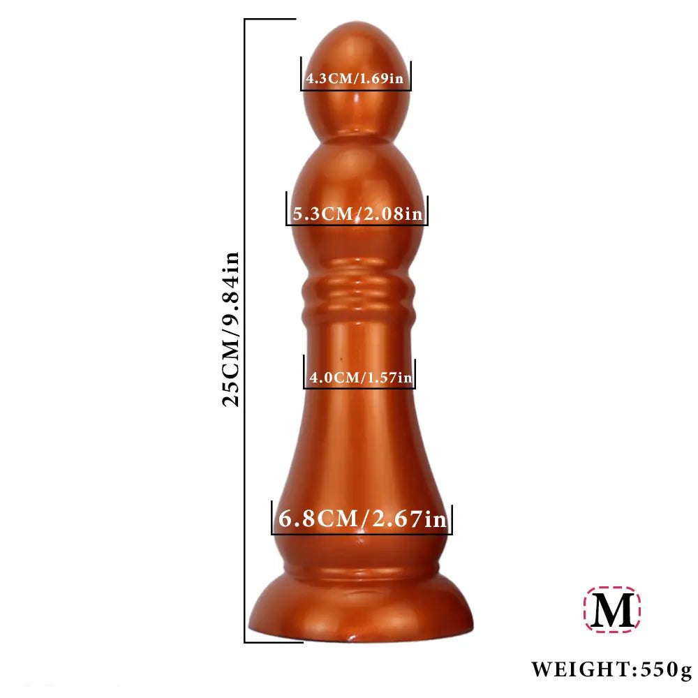 Gold chess-piece graduated plug set