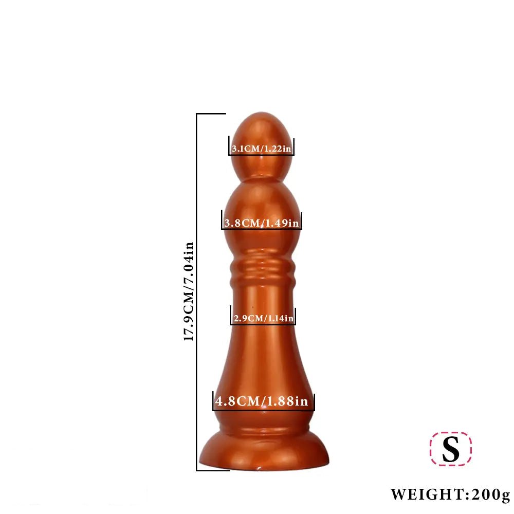 Gold chess-piece graduated plug set