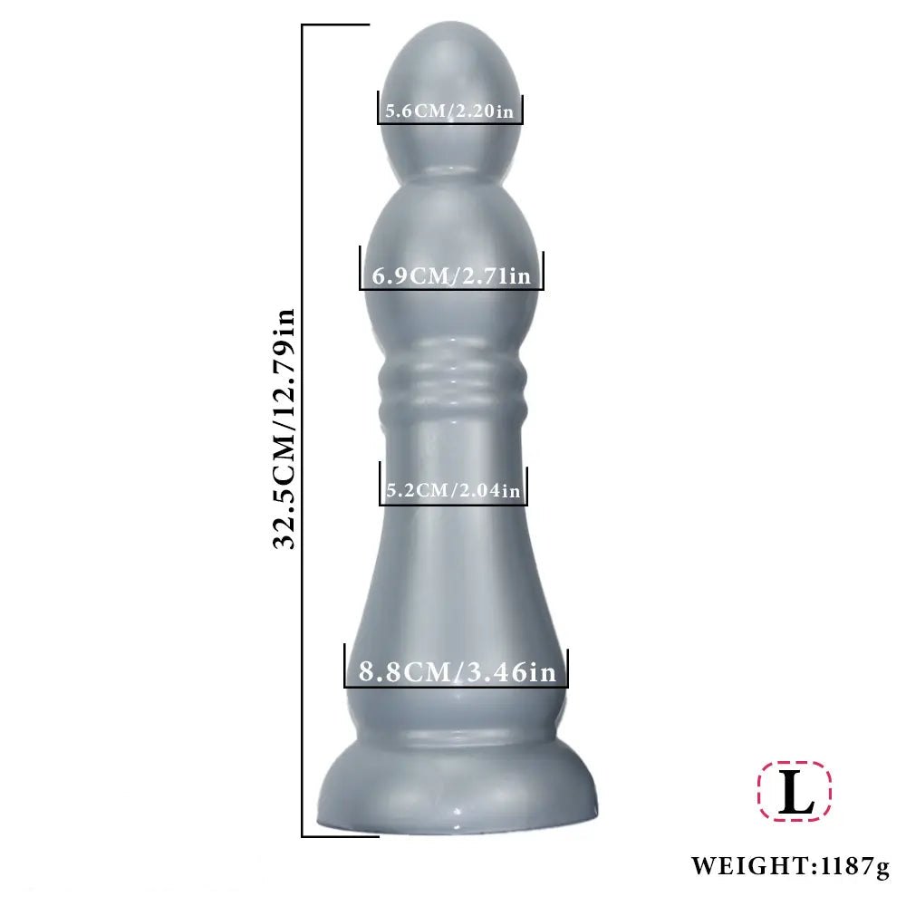 Silver chess-piece graduated plug set