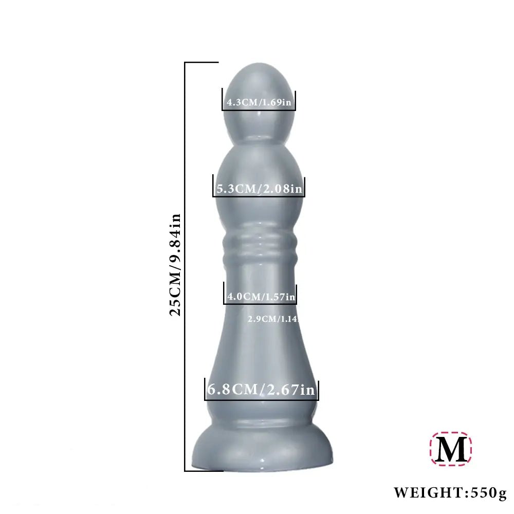 Silver chess-piece graduated plug set