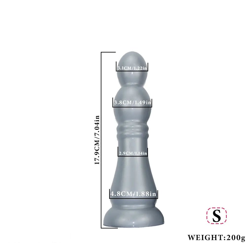 Silver chess-piece graduated plug set