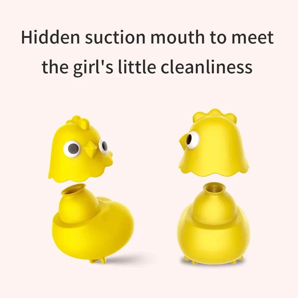 Yellow chicken shaped suction vibrator, photo 3